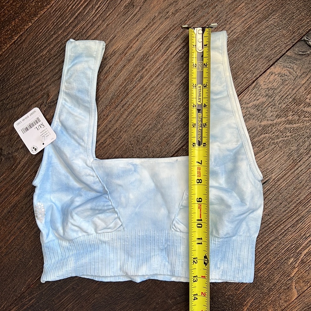 17. Free People Movement Good Karma Tie-Dye Bra - Aurora Blue - Picture 10 of 11